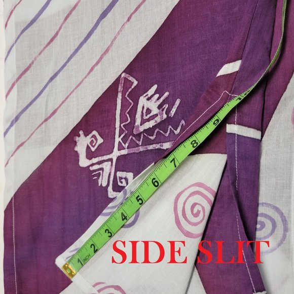 Handpainted Batik Loose Fitting Sleeveless Cover Up Beach Top - One Size - NWOT - Picture 9 of 15